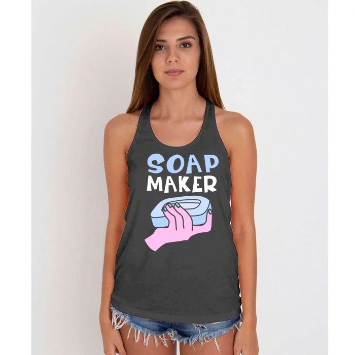 Soap Making Soap Maker Funny Gift Women's Knotted Racerback Tank