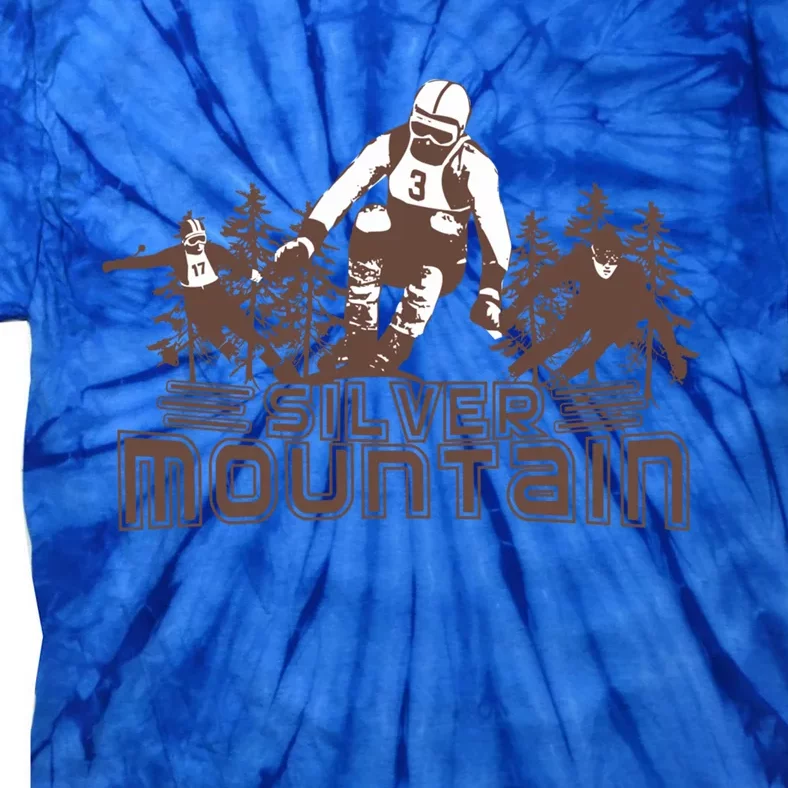 Silver Mountain Skiing Ski Gift Tie-Dye T-Shirt