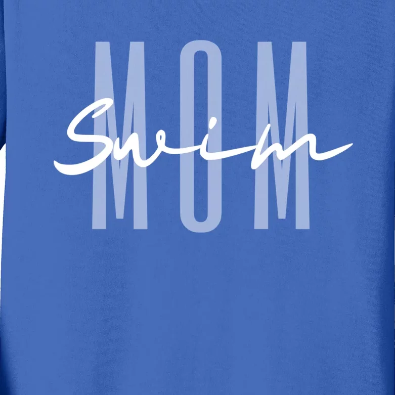 Swim Mom Swim Mama Swim Team Swimmers Mother Great Gift Kids Long Sleeve Shirt