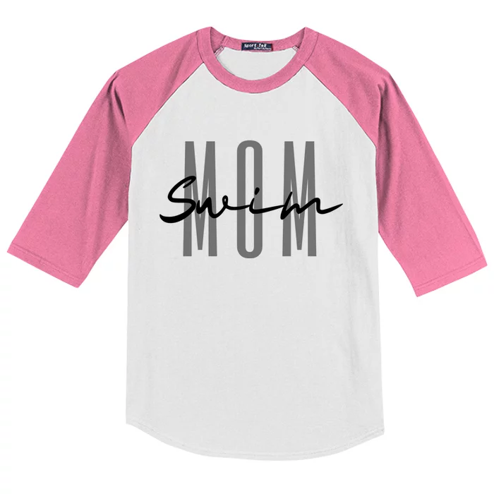 Swim Mom Swim Mama Swim Team Swimmers Mother Great Gift Kids Colorblock Raglan Jersey