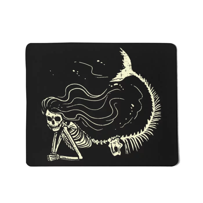 Spooky Mermaid Skeleton Costume Mousepad