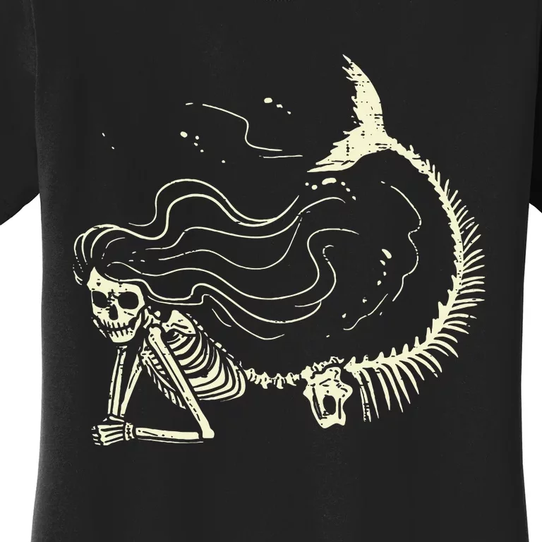 Spooky Mermaid Skeleton Costume Women's T-Shirt