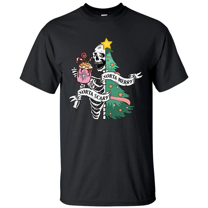 Sorta Merry Sorta Scary Christmas Christmas Skeleton Tall T-Shirt