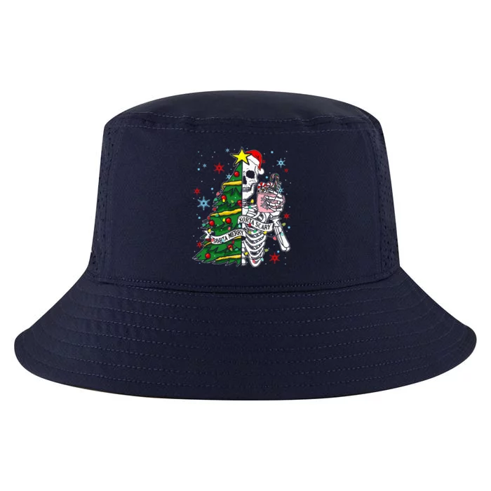 Sorta Merry Sorta Scary Skeleton Xmas Tree Christmas Funny Cool Comfort Performance Bucket Hat