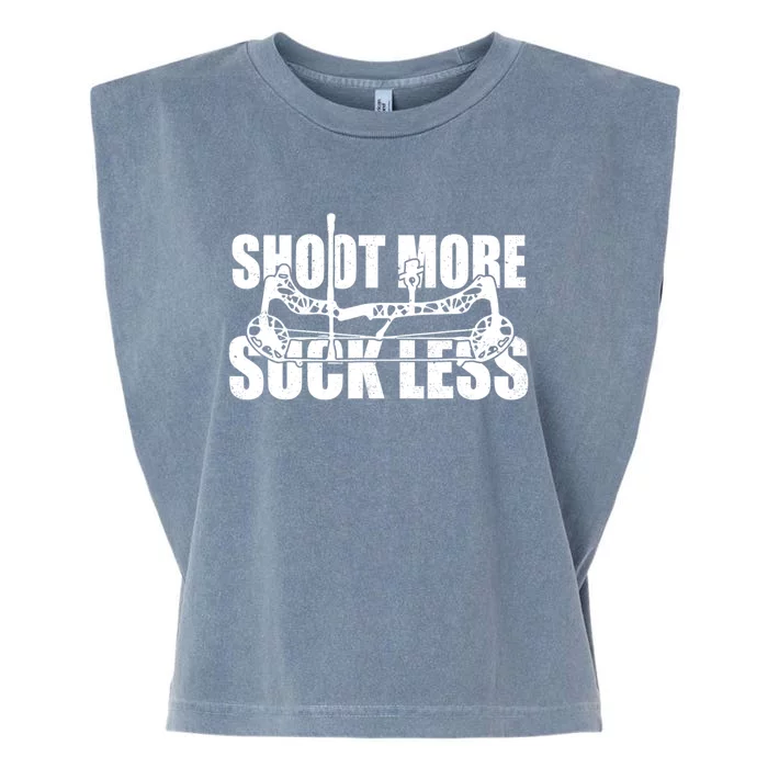 Shoot More Suck Less Funny Hunting Lovers Garment-Dyed Women's Muscle Tee