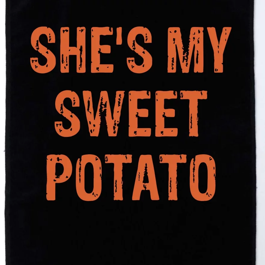 SheS My Sweet Potato I Yam Funny Set Couples Thanksgiving Platinum Collection Golf Towel