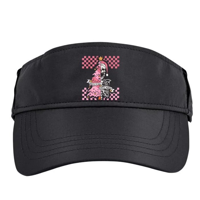 Sorta Merry Sorta Scary Spooky Christmas Goth Skull Xmas Adult Drive Performance Visor