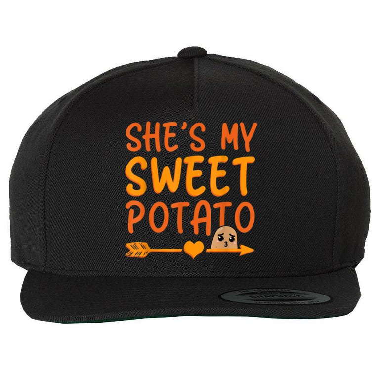 Shes My Sweet Potato I Yam Set Thanksgiving Couples Matching Wool Snapback Cap