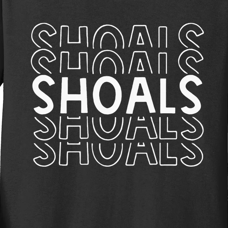 S Muscle Shoals Alabama Bama Southern Tuscumbia Florence Kids Long Sleeve Shirt