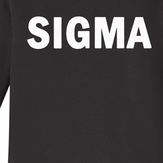 Sigma Male Simple Minimal Loner Lone Wolf Alpha Introvert Baby Long Sleeve Bodysuit