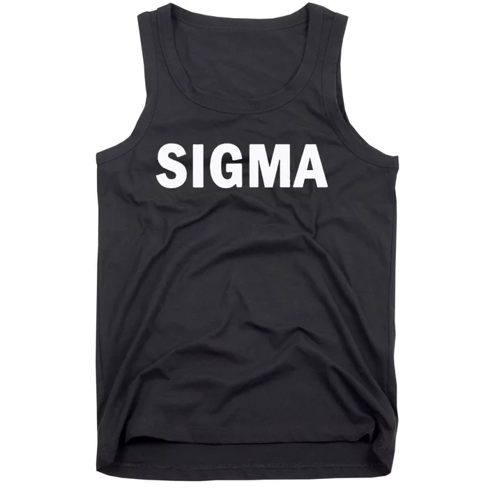 Sigma Male Simple Minimal Loner Lone Wolf Alpha Introvert Tank Top