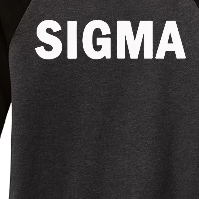 Sigma Male Simple Minimal Loner Lone Wolf Alpha Introvert Women's Tri-Blend 3/4-Sleeve Raglan Shirt