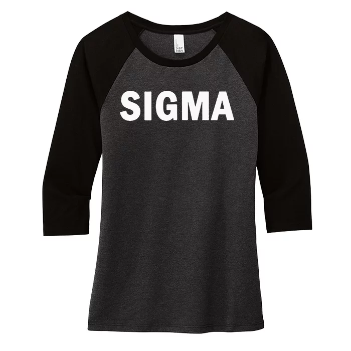 Sigma Male Simple Minimal Loner Lone Wolf Alpha Introvert Women's Tri-Blend 3/4-Sleeve Raglan Shirt