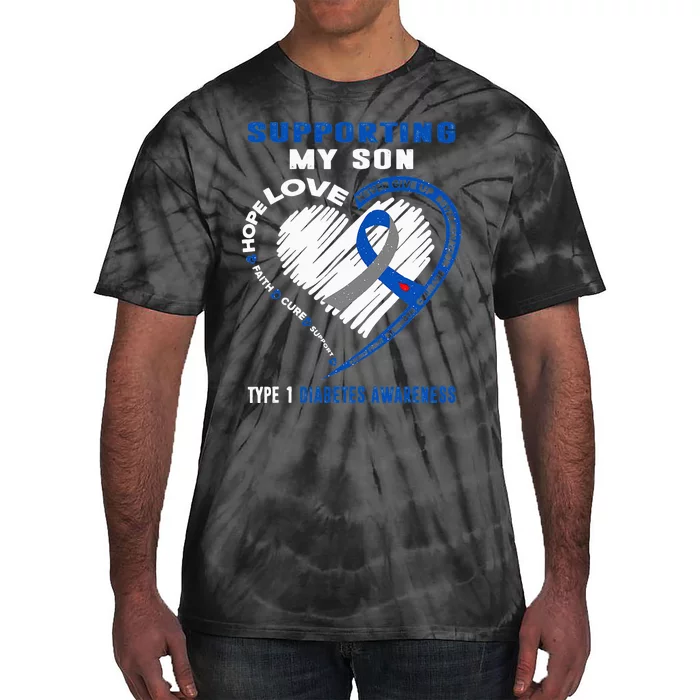 Supporting My Son Type 1 Diabetes Awareness Tie-Dye T-Shirt