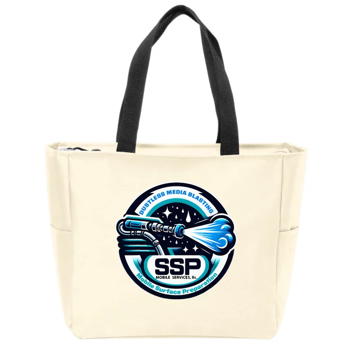 Ssp Mobile Services Dustless Blasting Surface Preparation Zip Tote Bag