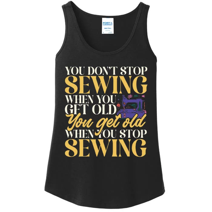 Sewing Machine Seamstress Quilting Sewing Ladies Essential Tank