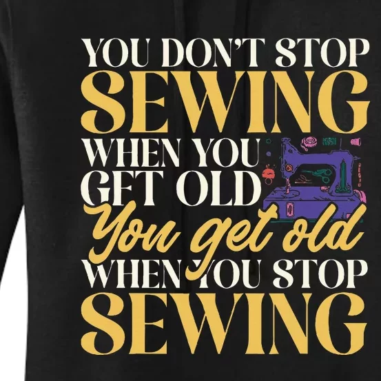 Sewing Machine Seamstress Quilting Sewing Women's Pullover Hoodie