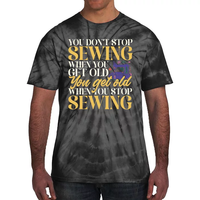 Sewing Machine Seamstress Quilting Sewing Tie-Dye T-Shirt