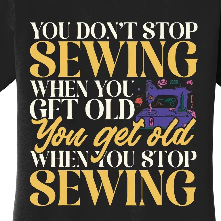 Sewing Machine Seamstress Quilting Sewing Women's T-Shirt