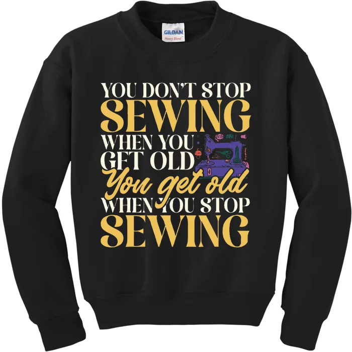 Sewing Machine Seamstress Quilting Sewing Kids Sweatshirt