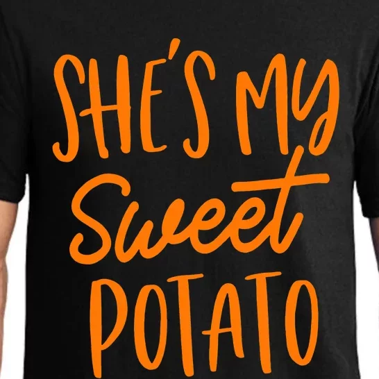 She's My Sweet Potato I Yam Set Couples Thanksgiving Funny Pajama Set