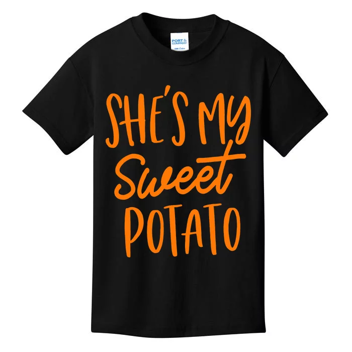 She's My Sweet Potato I Yam Set Couples Thanksgiving Funny Kids T-Shirt