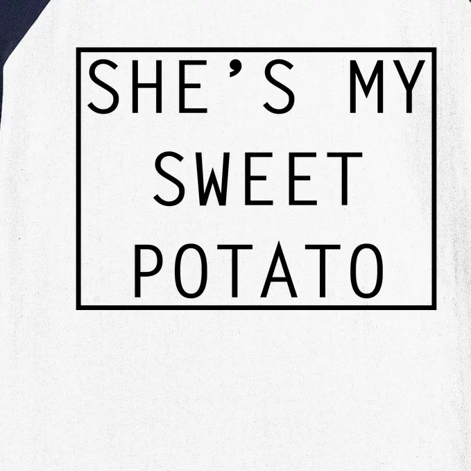 SheS My Sweet Potato I Yam Thanksgiving Graphic Baseball Sleeve Shirt