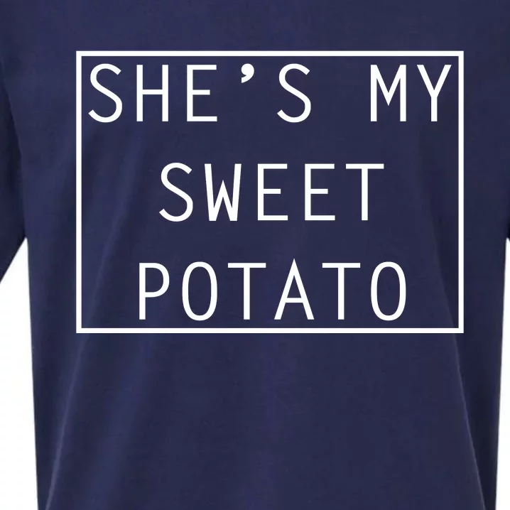 SheS My Sweet Potato I Yam Thanksgiving Graphic Sueded Cloud Jersey T-Shirt