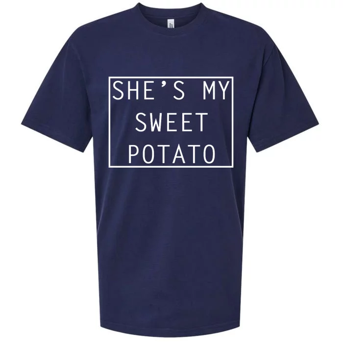 SheS My Sweet Potato I Yam Thanksgiving Graphic Sueded Cloud Jersey T-Shirt