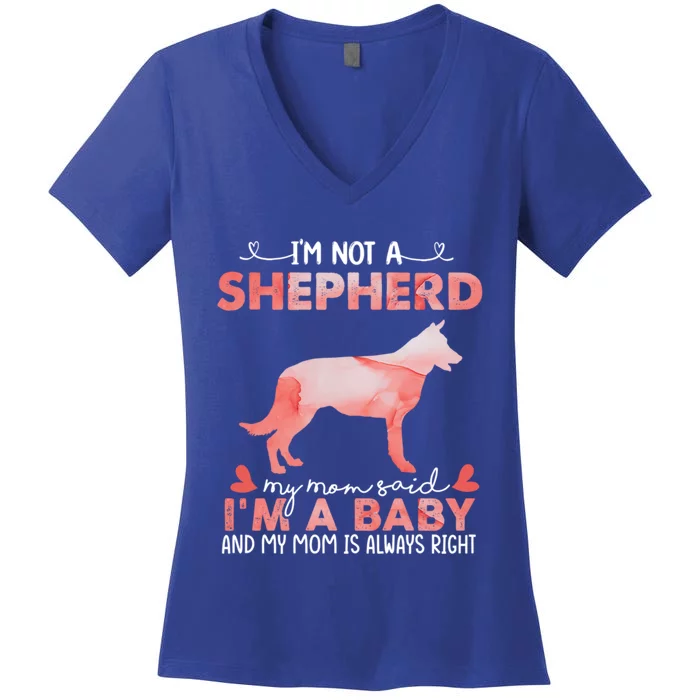 Shepherd Mom Said Funny Shepherd Dog Lover Christmas Funny Gift Women's V-Neck T-Shirt