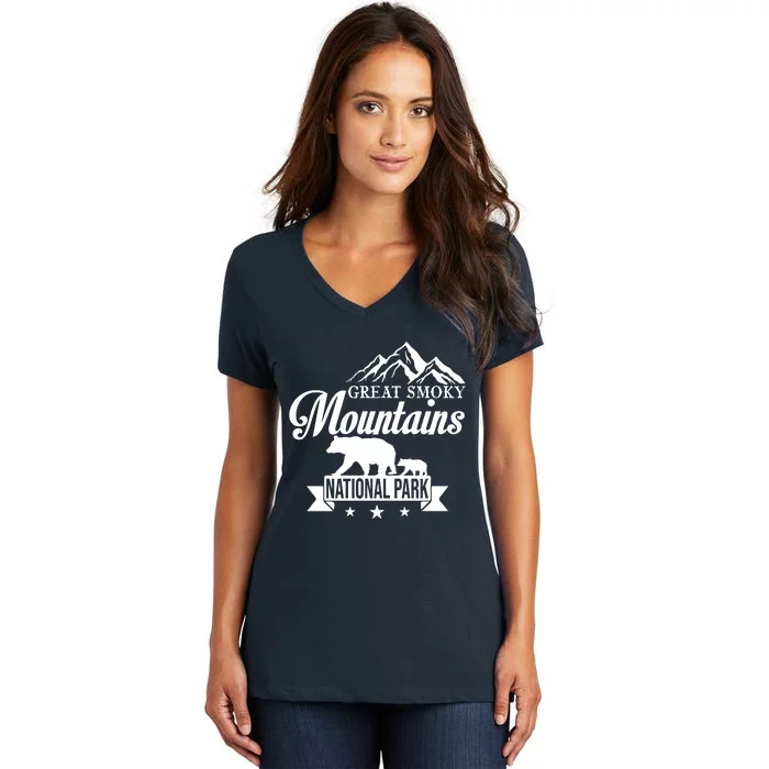 Smoky Mountains Women's V-Neck T-Shirt