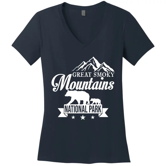 Smoky Mountains Women's V-Neck T-Shirt