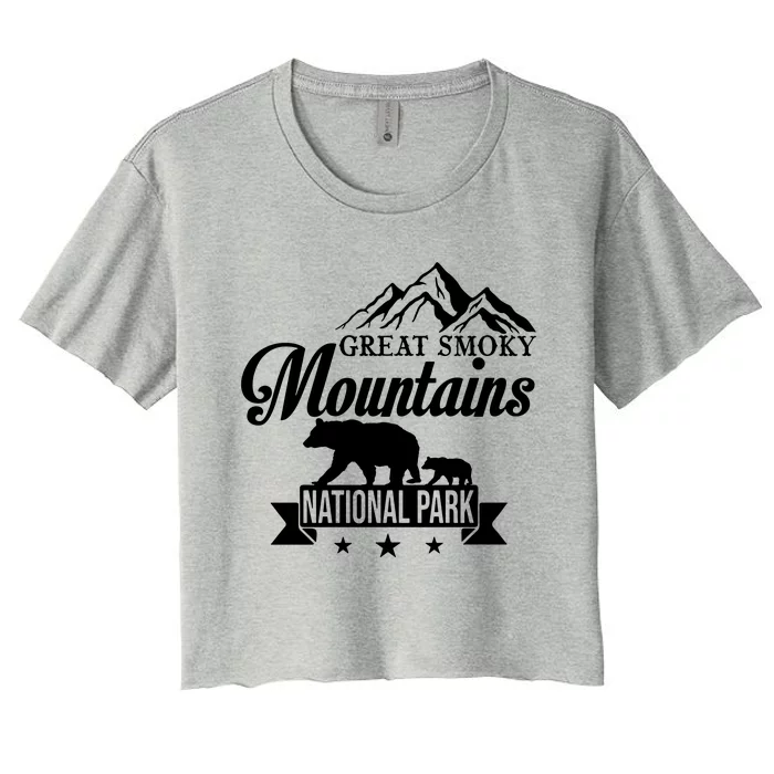 Smoky Mountains Women's Crop Top Tee