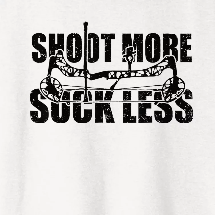 Shoot More Suck Less Funny Hunting Lover Hunter FatherS Day Women's Crop Top Tee