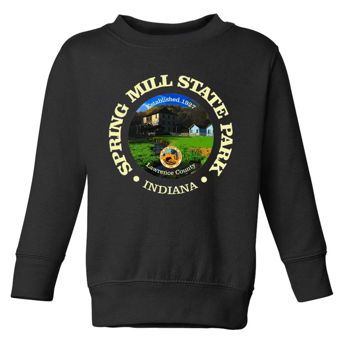 Spring Mill State Park Indiana Funny Hiking State Parks Toddler Sweatshirt