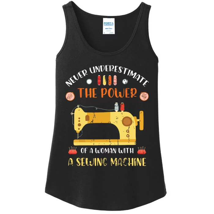 Sewing Machine Seamstress Sewer Women Girl Quilting Sewing Ladies Essential Tank