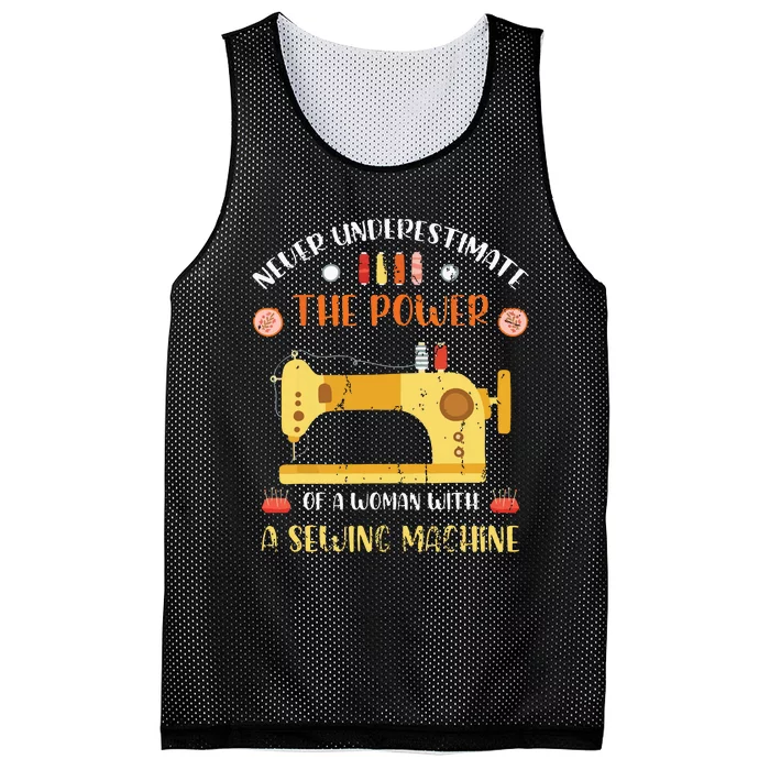 Sewing Machine Seamstress Sewer Women Girl Quilting Sewing Mesh Reversible Basketball Jersey Tank