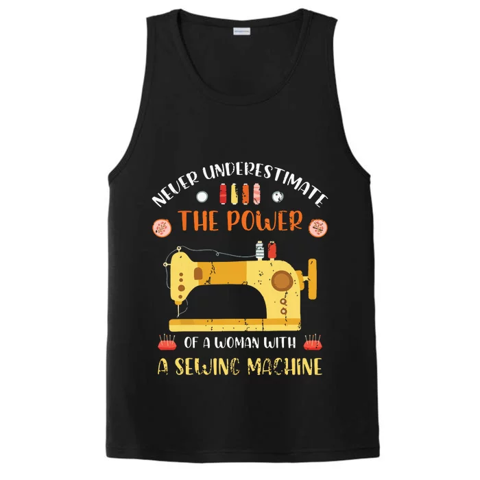 Sewing Machine Seamstress Sewer Women Girl Quilting Sewing Performance Tank