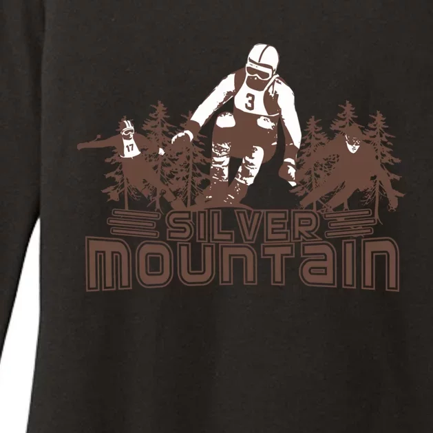 Silver Mountain Skiing Ski Gift Womens CVC Long Sleeve Shirt