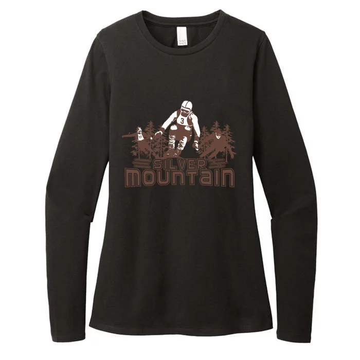 Silver Mountain Skiing Ski Gift Womens CVC Long Sleeve Shirt