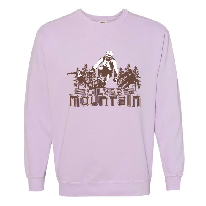 Silver Mountain Skiing Ski Gift Garment-Dyed Sweatshirt