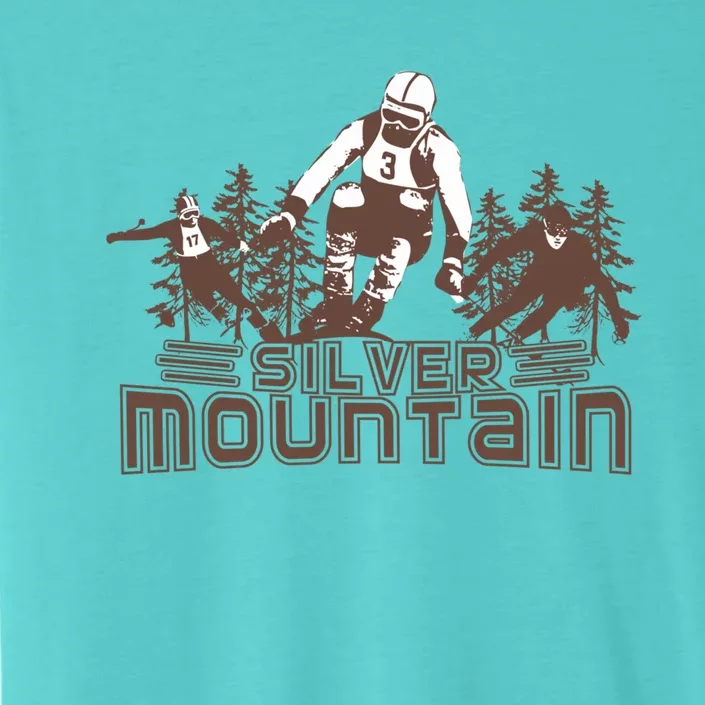 Silver Mountain Skiing Ski Gift ChromaSoft Performance T-Shirt