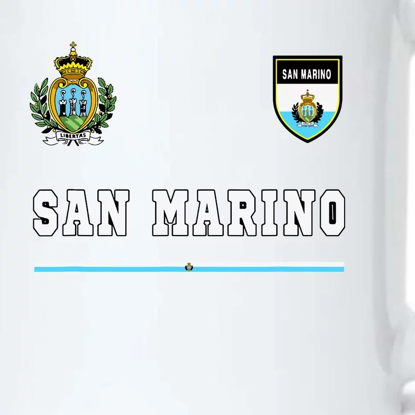 San Marino Sportsoccer Jersey Flag Football Black Color Changing Mug