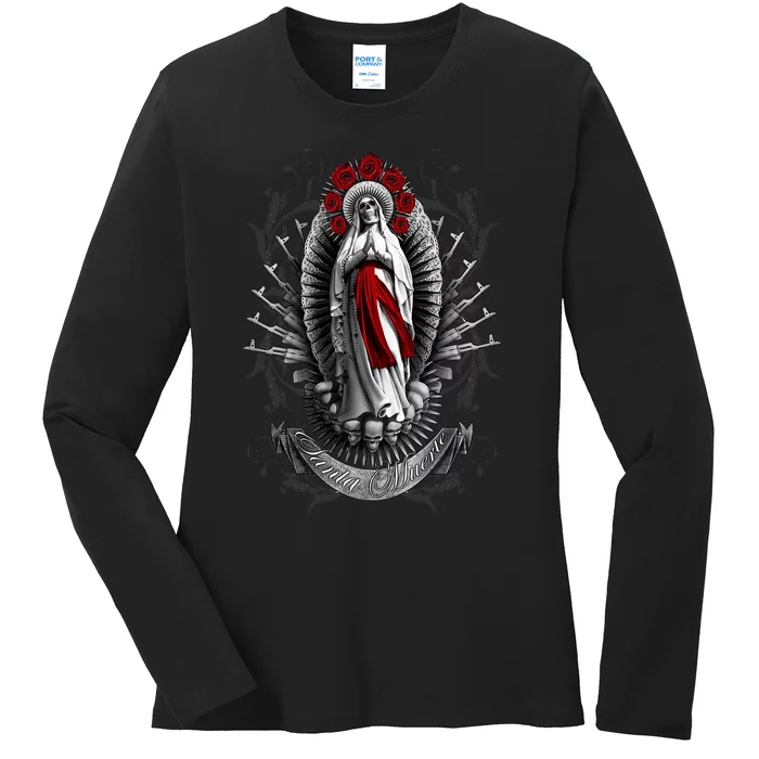 Santa Muerte Ladies Long Sleeve Shirt