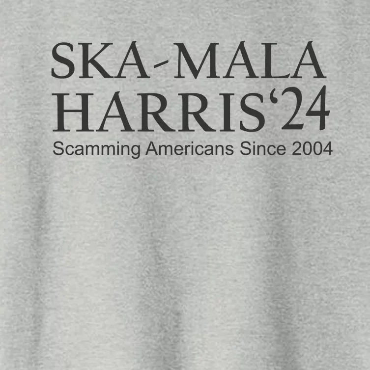 Ska Mala Skamala Kamala Harris 2024 Scamming Americans Since Women's Crop Top Tee