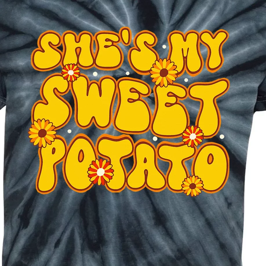 Shes My Sweet Potato I Yam Thanksgiving Matching Couples Kids Tie-Dye T-Shirt