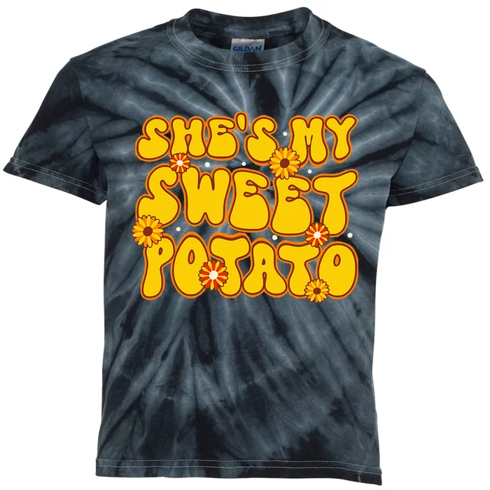 Shes My Sweet Potato I Yam Thanksgiving Matching Couples Kids Tie-Dye T-Shirt