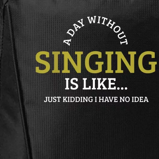 Singing Music Singer City Backpack