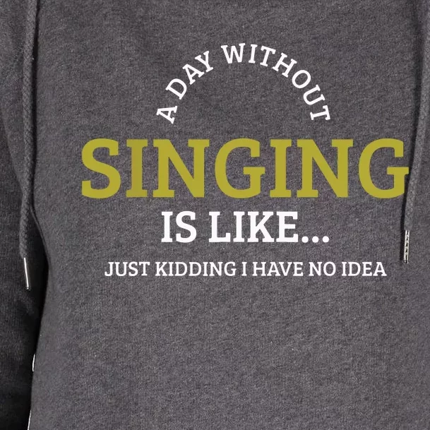 Singing Music Singer Womens Funnel Neck Pullover Hood