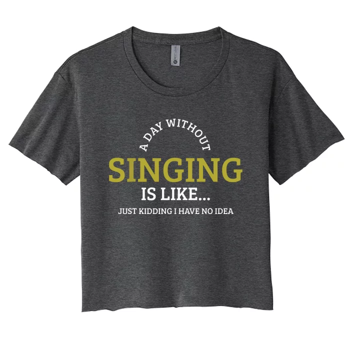 Singing Music Singer Women's Crop Top Tee